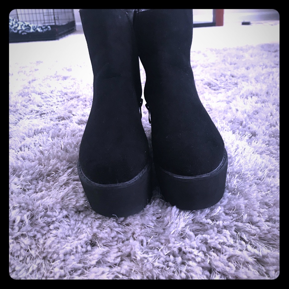 Ankle platform boots
